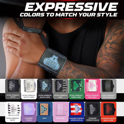 Wrist Wraps for Weightlifting | Weight Lifting Wrist Straps for Weightlifting | Extra Strength Gym Wrist Wraps | Two Wrist Wrap per Pack | 12” & 18” | Lifting Wrist Wraps for Men & Women