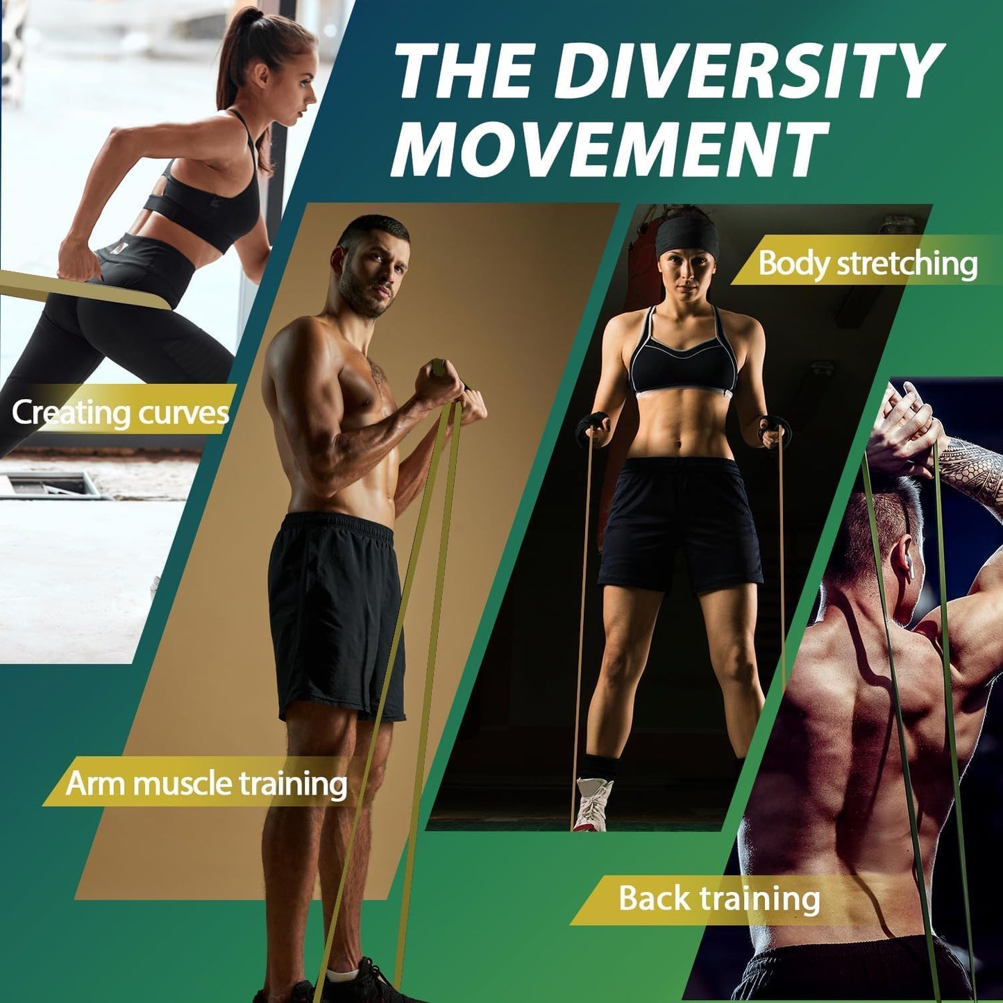 Resistance Bands, Exercise Bands with Handles,Pull up Assist Bands - Bands for Working Out,Band for Men and Women Fitness Training, Physical Therapy,Home Workouts
