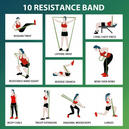 Resistance Bands, Exercise Bands with Handles,Pull up Assist Bands - Bands for Working Out,Band for Men and Women Fitness Training, Physical Therapy,Home Workouts