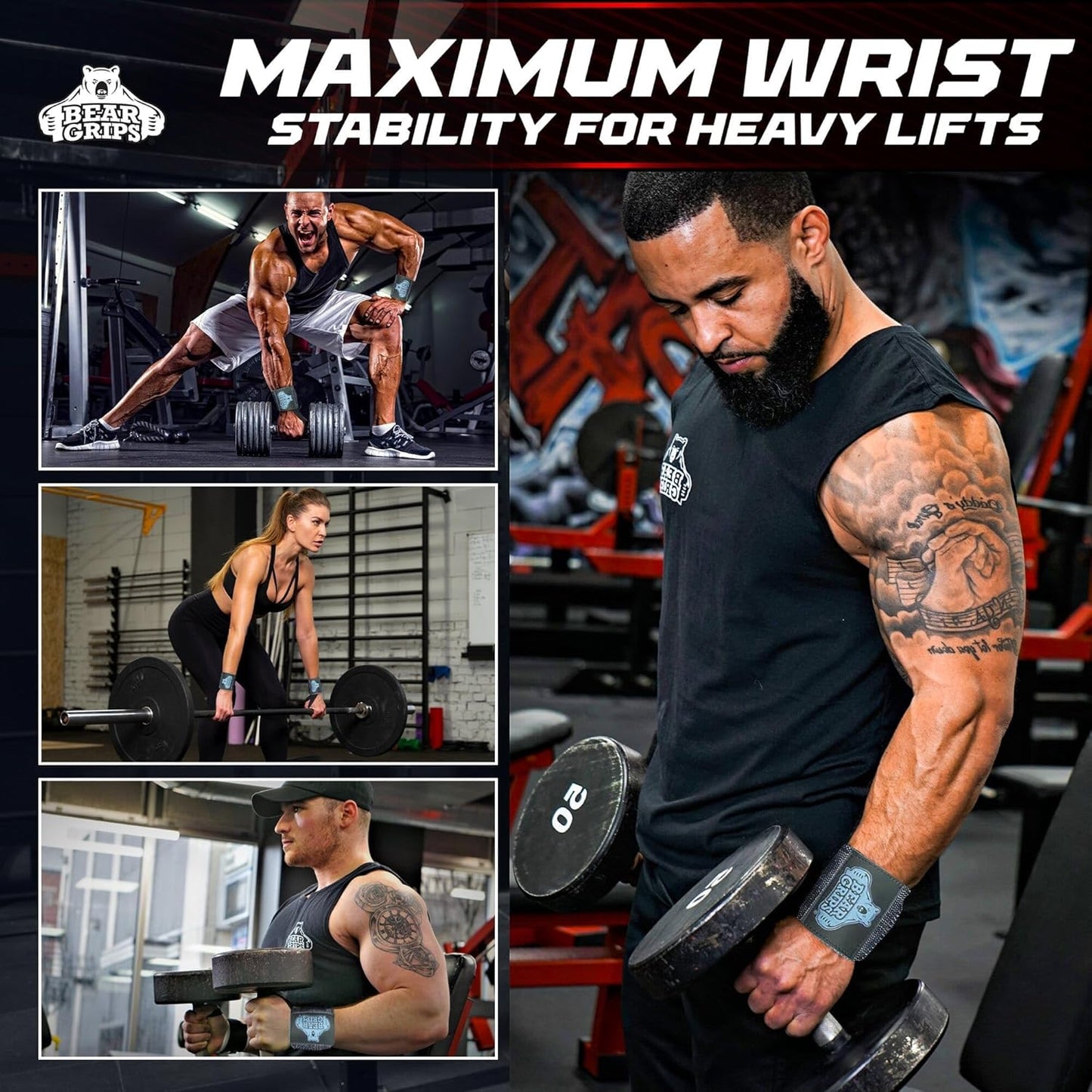 Wrist Wraps for Weightlifting | Weight Lifting Wrist Straps for Weightlifting | Extra Strength Gym Wrist Wraps | Two Wrist Wrap per Pack | 12” & 18” | Lifting Wrist Wraps for Men & Women